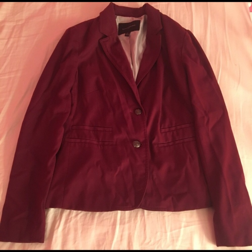 Banana Republic burgundy stripe blazer